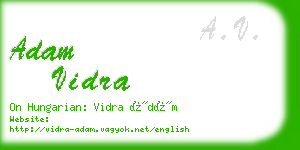 adam vidra business card